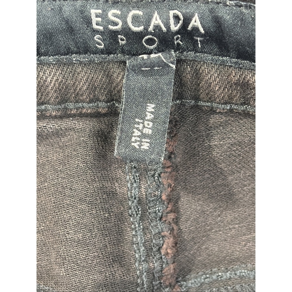 Escada Sport Luca Brown Dark Wash Jeans Made In Italy EU40 US12‎ EUC - Picture 9 of 12